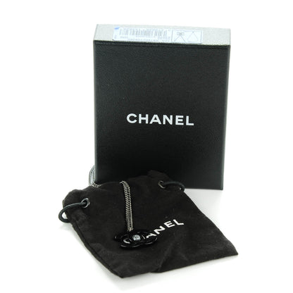 Chanel Enamel CC Camellia Necklace Black 7 of 7