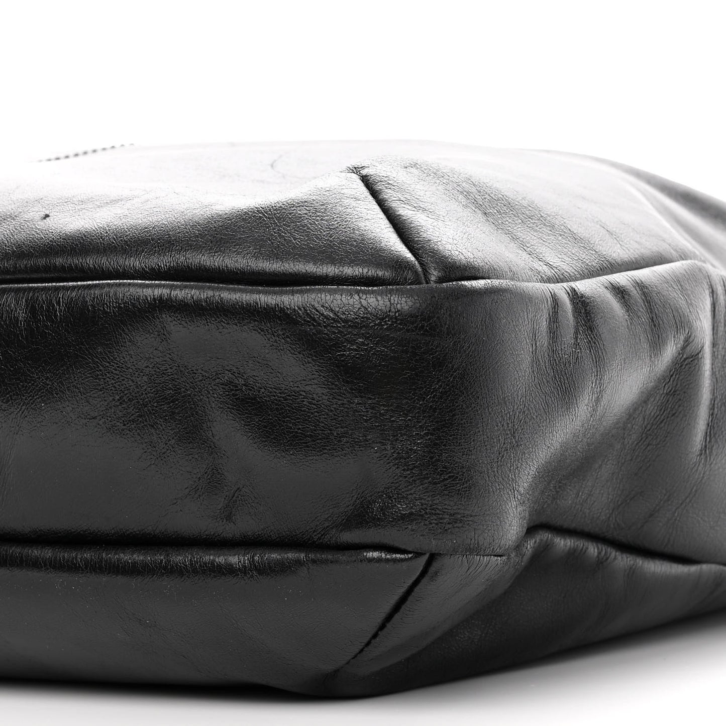 Calfskin Push Lock Tote Black