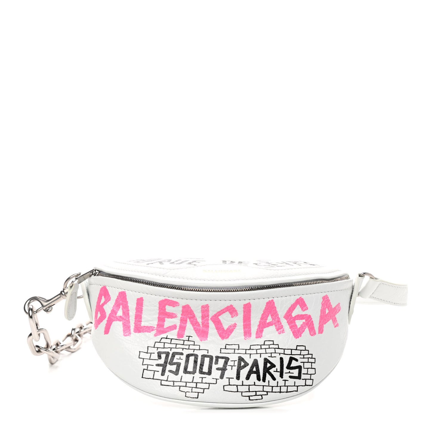 Agneau Arena Graffiti All Over XXS Souvenir Belt Bag White Multicolor