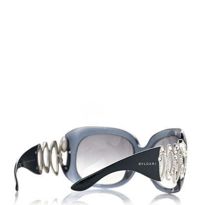 Bulgari Oval Crystal 8016-B Sunglasses Blue 4 of 10