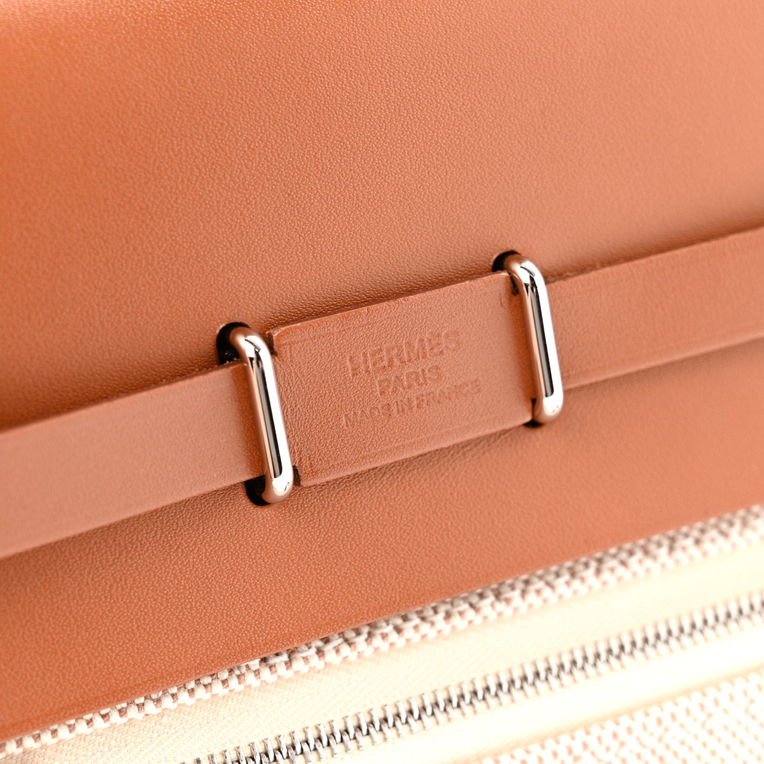 Hermes Military Toile Vache Hunter Herbag Zip Retourne 20 Ecru Beige Fauve 6 of 11