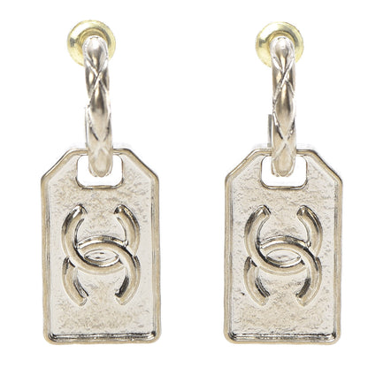 Chanel CC Tag Drop Earrings Gold 1 of 5