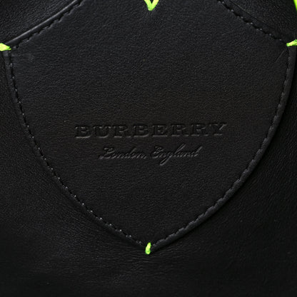 Burberry Canvas Mega Check Extra Large The Giant Reversible Tote Black Neon Yellow 6 of 10