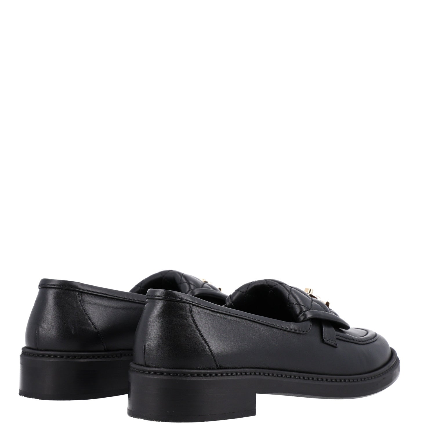 Chanel Lambskin Quilted CC Turnlock Loafers 38.5 Black 5 of 8