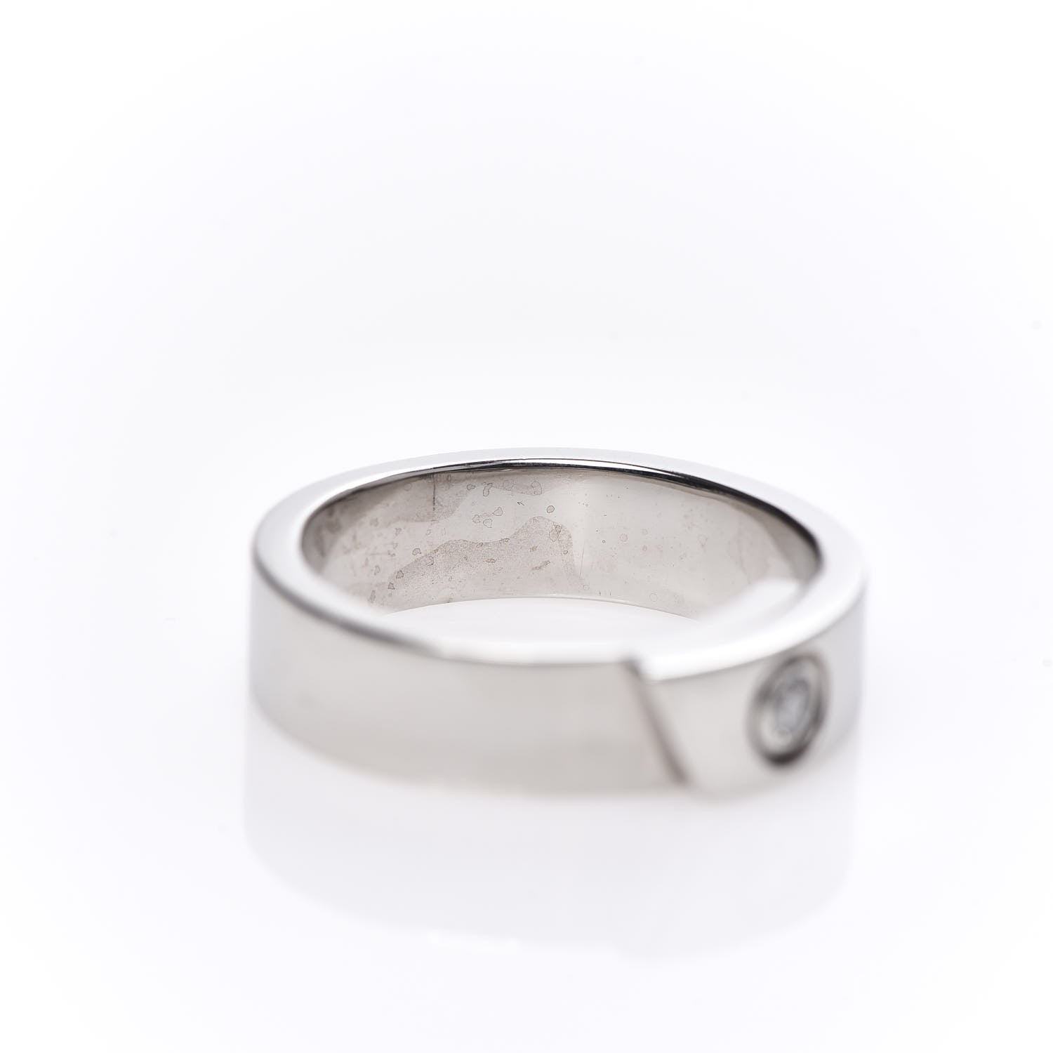 Cartier 18K White Gold Diamond Anniversary Band Ring 54 6.75 5 of 5