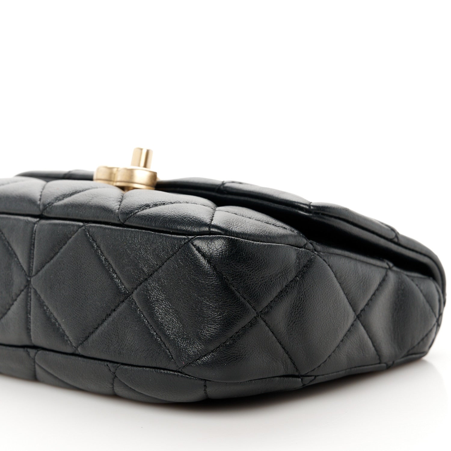 Chanel Lambskin Quilted Mini Lacquered Chain Flap Black 10 of 10