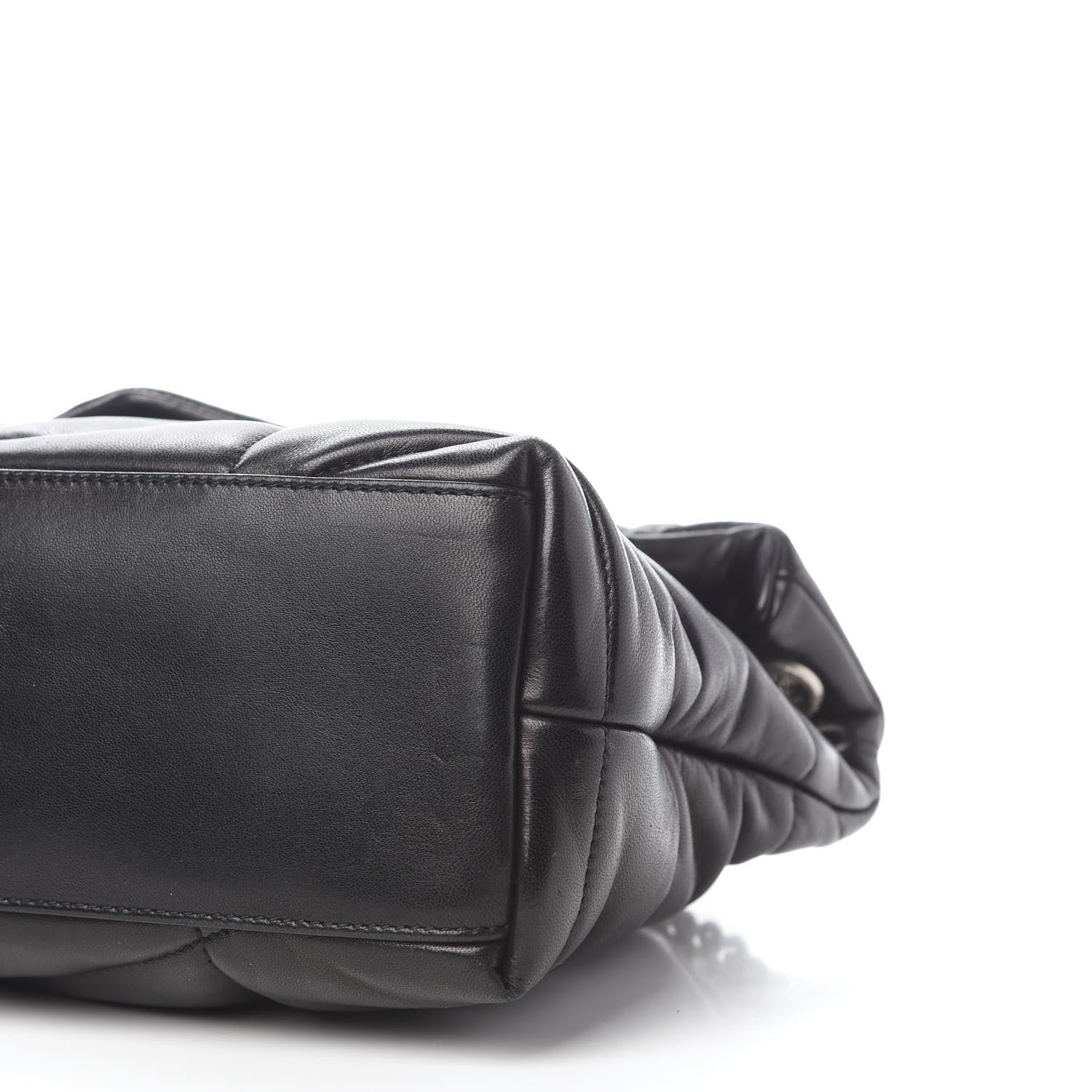 Saint Laurent Lambskin Quilted Small Loulou Puffer Monogram Chain Satchel Black 9 of 9