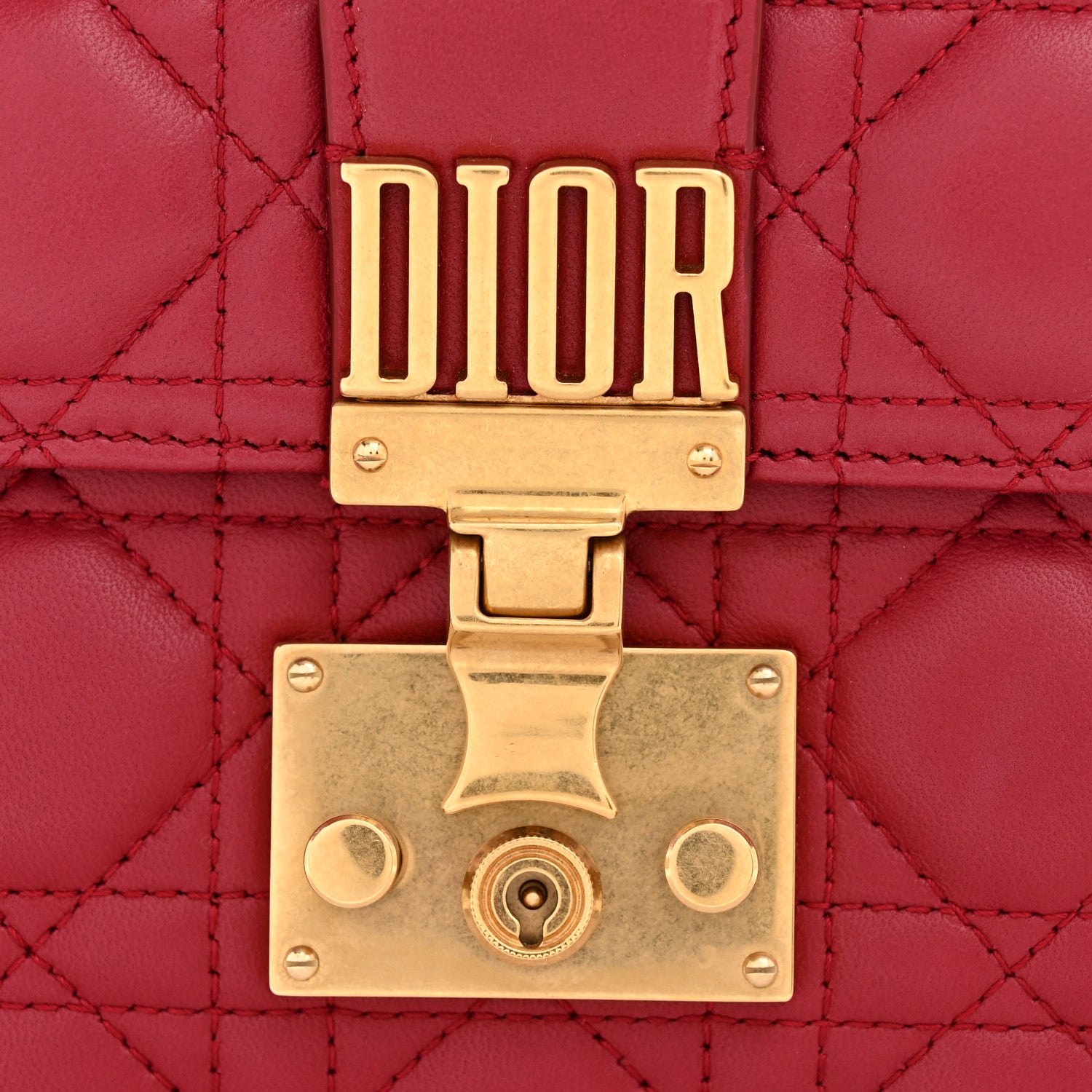 Christian Dior Lambskin Cannage Large Dioraddict Flap Red 31 of 31