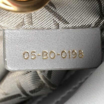 Christian Dior Metallic Lambskin Cannage Mini Lady Dior Grey 7 of 17