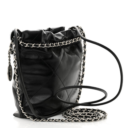 Chanel Shiny Calfskin Quilted Mini Chanel 22 Black 3 of 10