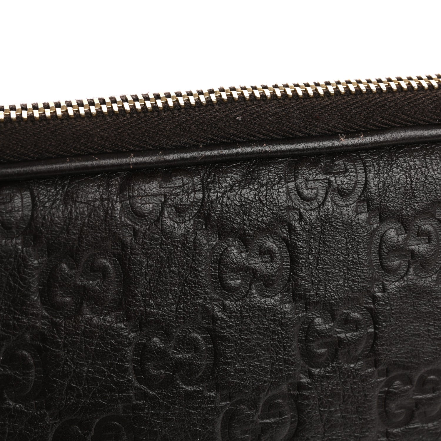 Gucci Guccissima Zip Around Laptop Case Dark Brown 12 of 13