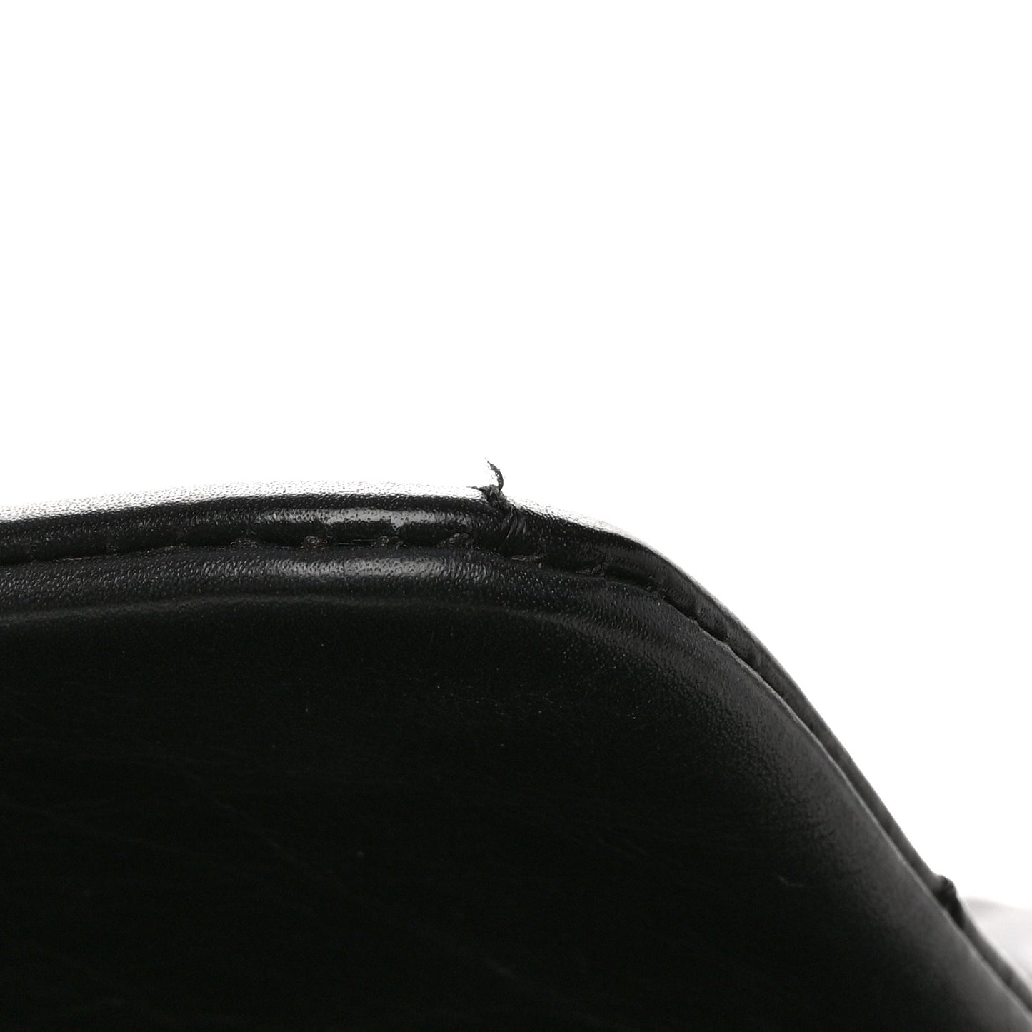 Aged Calfskin Quilted Small Pondichery Flap Black