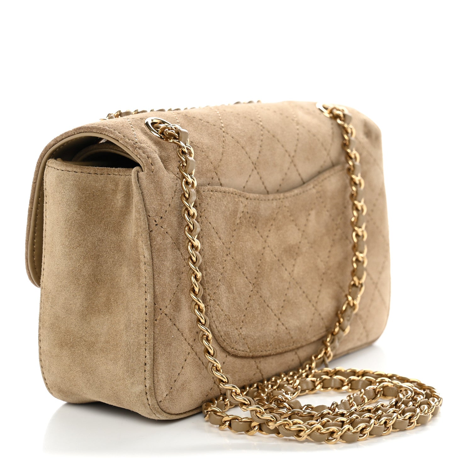 Chanel Suede Calfskin Mini Souplissimo Flap Dark Beige 3 of 11