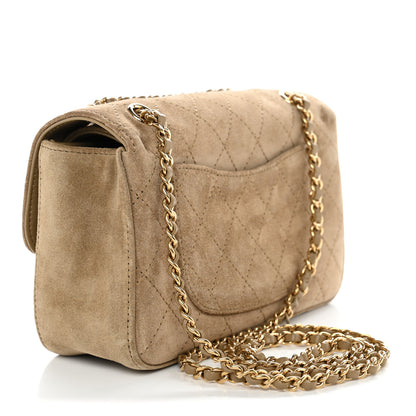 Chanel Suede Calfskin Mini Souplissimo Flap Dark Beige 3 of 11