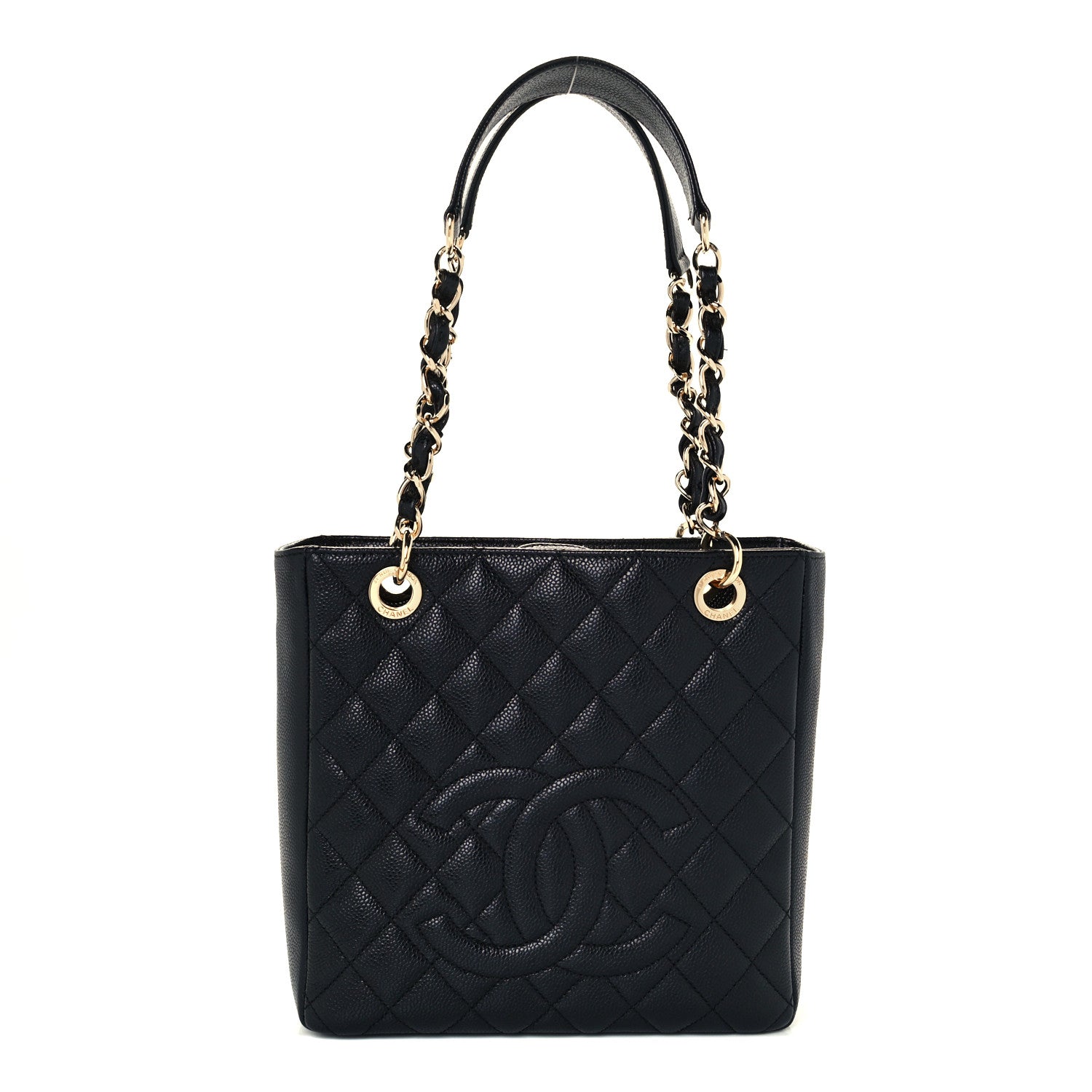 Chanel Caviar Quilted Petit Shopping Tote PST Black 1 of 11