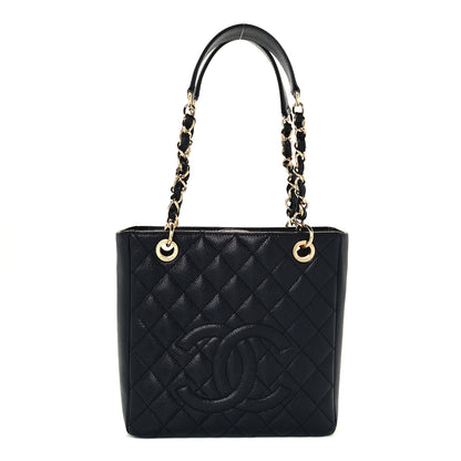 Chanel Caviar Quilted Petit Shopping Tote PST Black 1 of 11