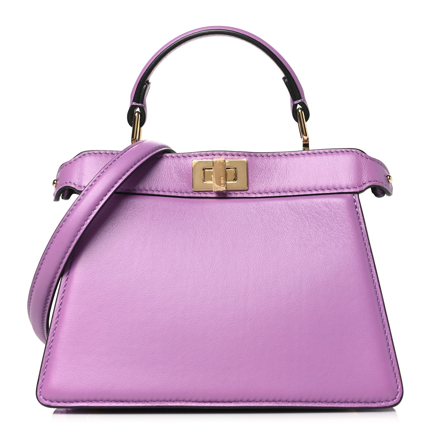 Fendi Shiny Nappa Petite Peekaboo I SEE U Satchel Violetta 1 of 10