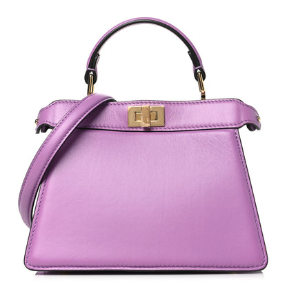 Fendi Shiny Nappa Petite Peekaboo I SEE U Satchel Violetta 1 of 10