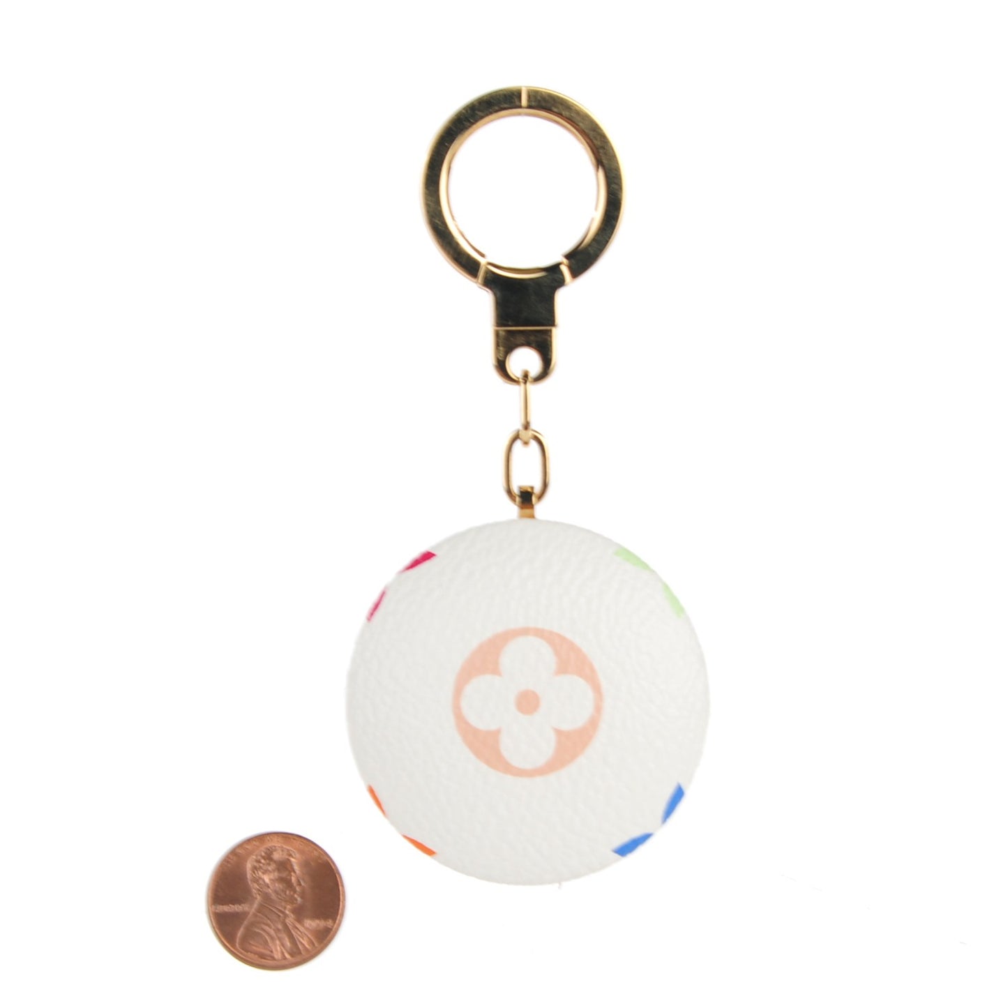 Monogram Multicolor Astropill Light Key Ring White