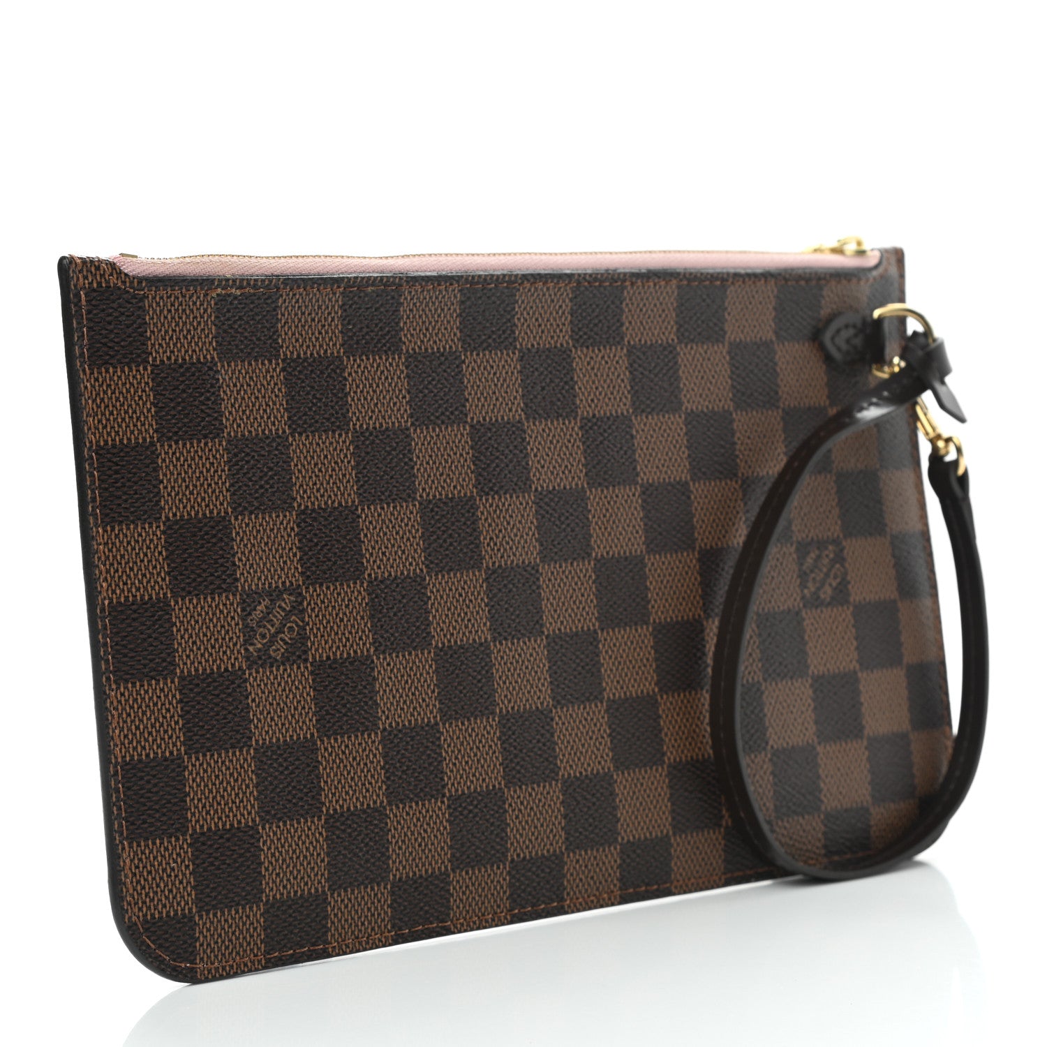 Louis Vuitton Damier Ebene Neverfull MM GM Pochette Rose Ballerine 2 of 7