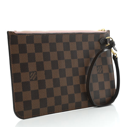 Louis Vuitton Damier Ebene Neverfull MM GM Pochette Rose Ballerine 2 of 7