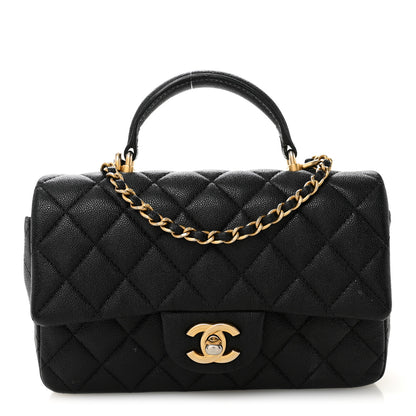 Chanel Caviar Quilted Mini Top Handle Rectangular Flap Black 1 of 10