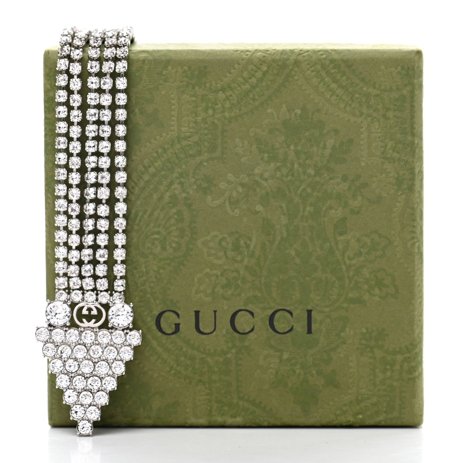 Gucci Crystal Triangle Tassel Single Drop Earring 4 of 4