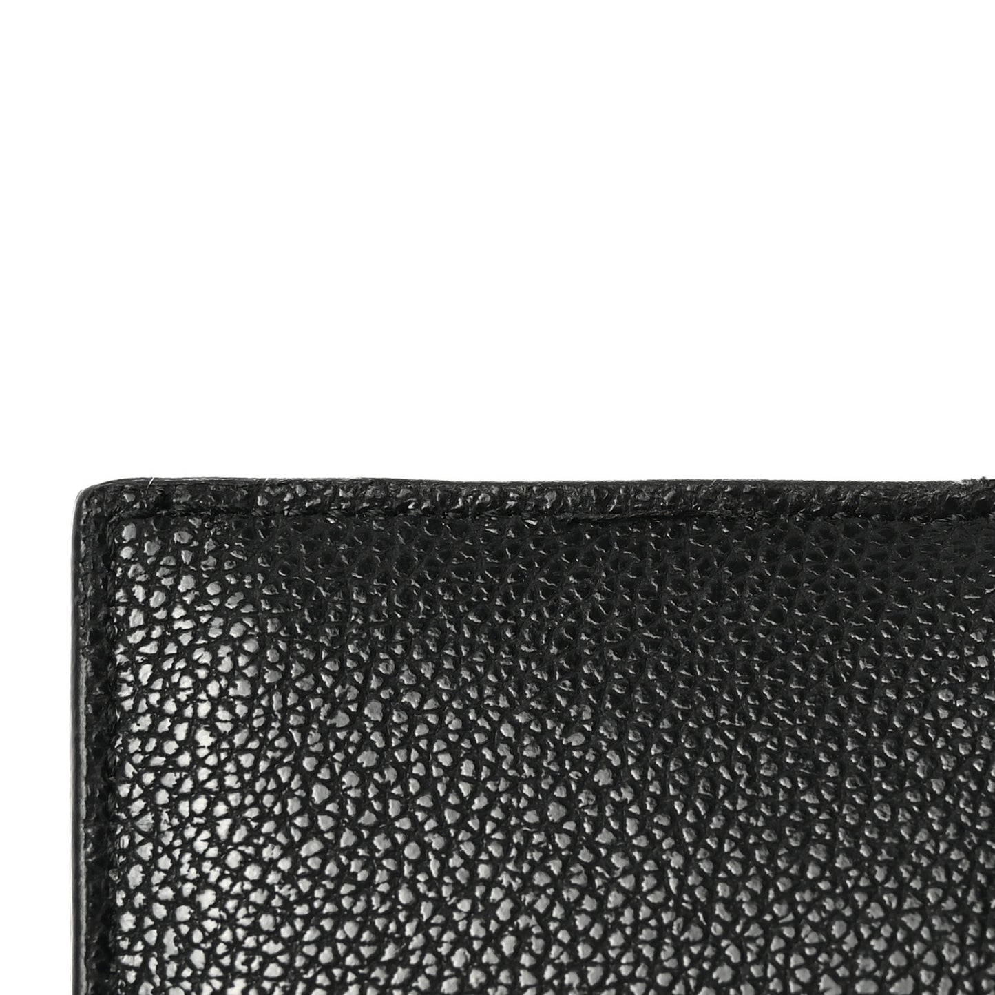 Calfskin Crystal Cheri Compact Wallet Black