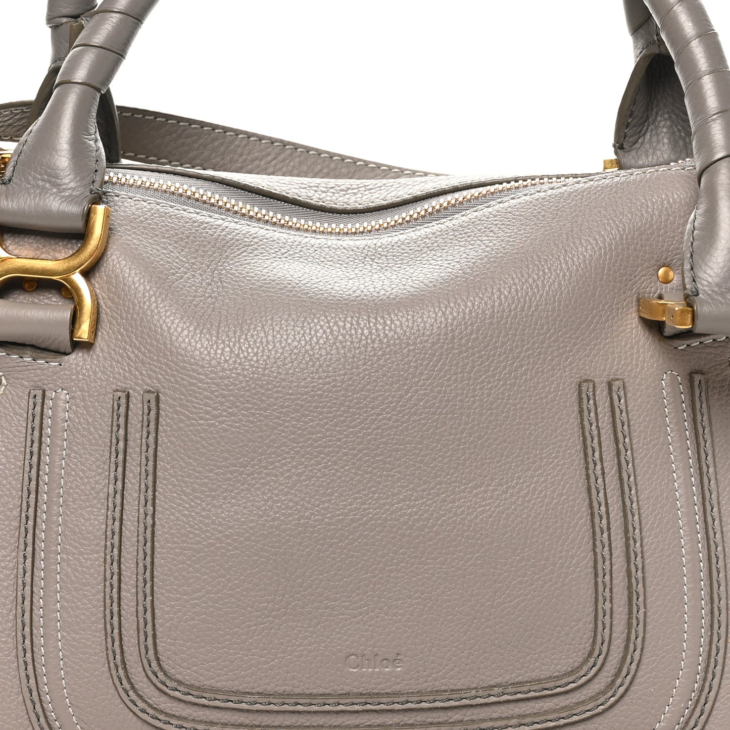 Calfskin Medium Marcie Satchel Cashmere Grey