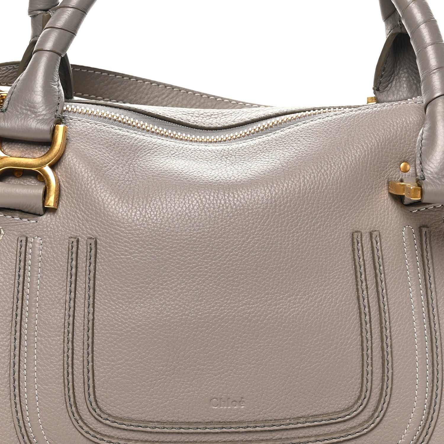 Chloe Calfskin Medium Marcie Satchel Cashmere Grey 7 of 9