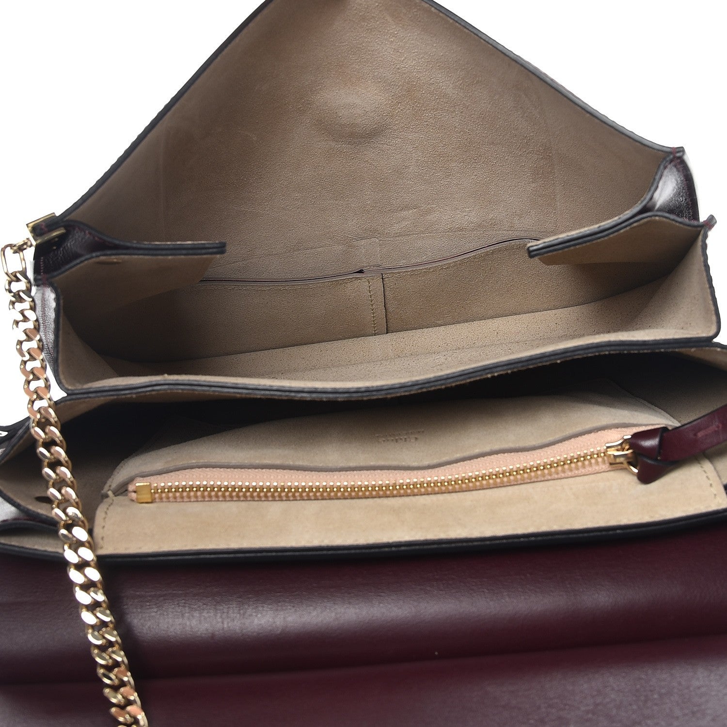Chloe Calfskin Suede Medium Faye Shoulder Bag Intense Violine 5 of 7