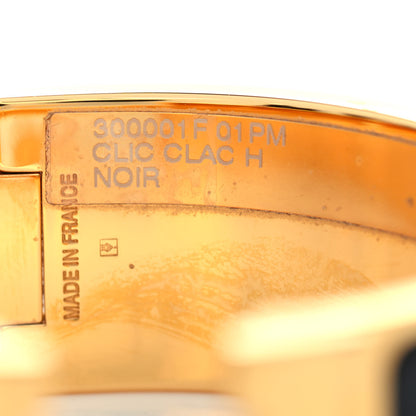 Hermes Enamel Wide Clic Clac H Bracelet PM Black 5 of 6