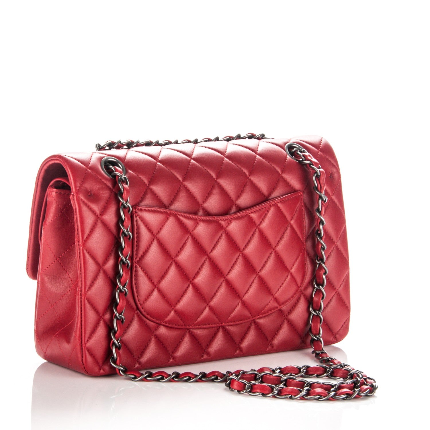 Chanel Lambskin Quilted Medium Double Flap Red 3 of 7