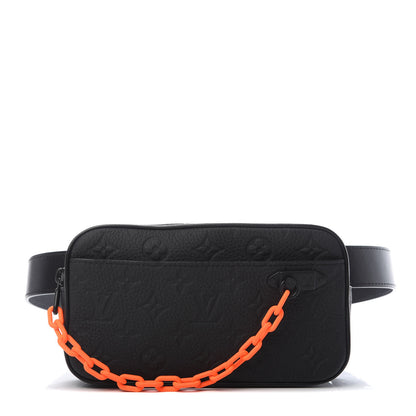 Louis Vuitton Taurillon Monogram Uniformes Solar Ray Soft Pochette Volga Belt Bag Black 1 of 10