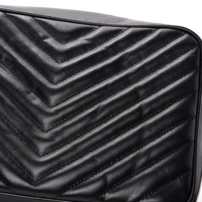Saint Laurent Calfskin Matelasse Monogram Lou Camera Bag Black 9 of 12