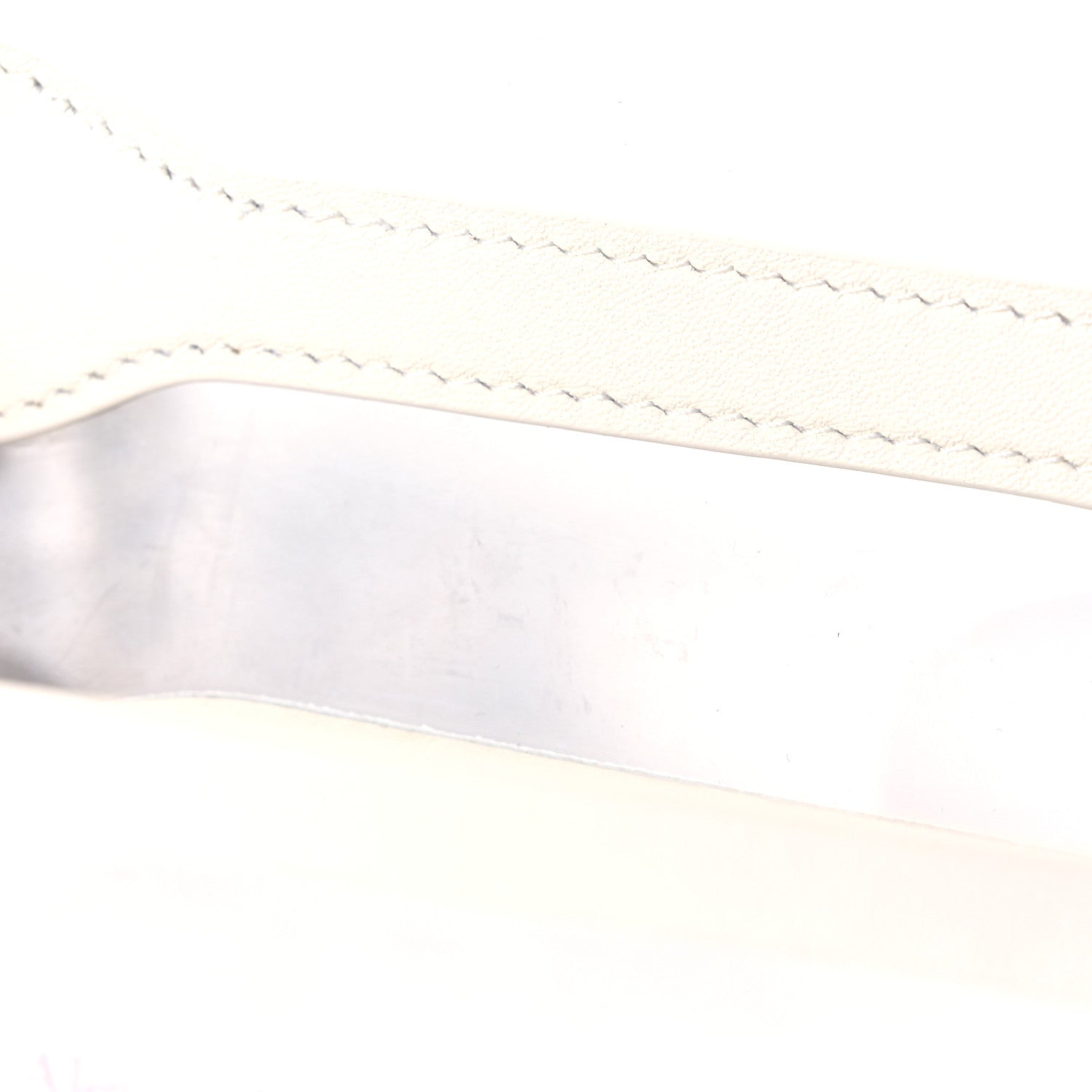 Alexander McQueen Calfskin Polyurethane Mini Jeweled Knuckle Satchel Clear White 12 of 18
