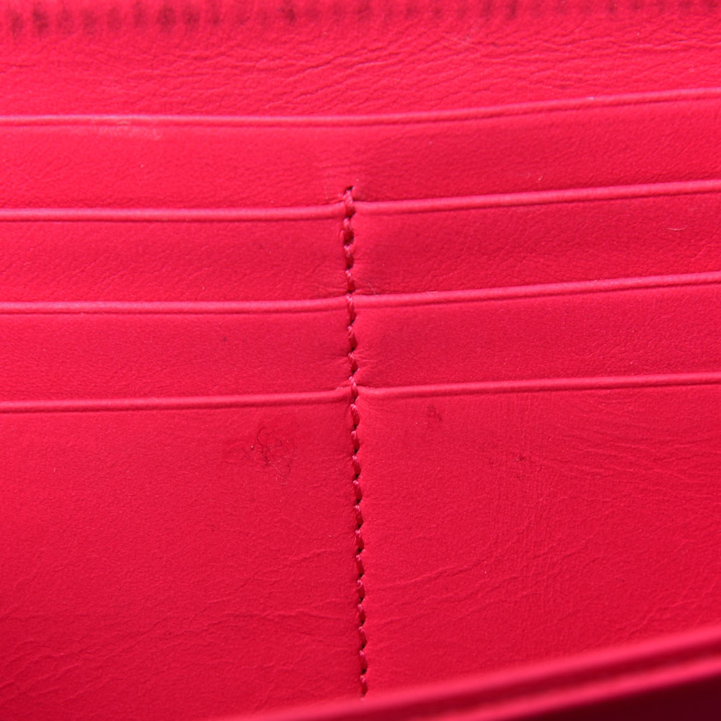 Lambskin Cannage Lady Dior Zip Wallet Fuchsia