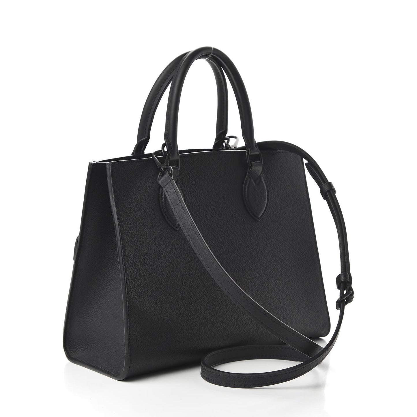 Soft Calfskin Lockme Tote PM Black