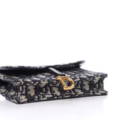 Christian Dior Oblique Saddle Belt Bag Blue 4 of 13