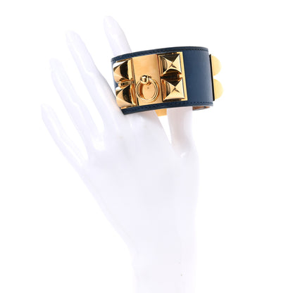 Hermes Swift Collier de Chien CDC Bracelet T3 Deep Bleu 2 of 9