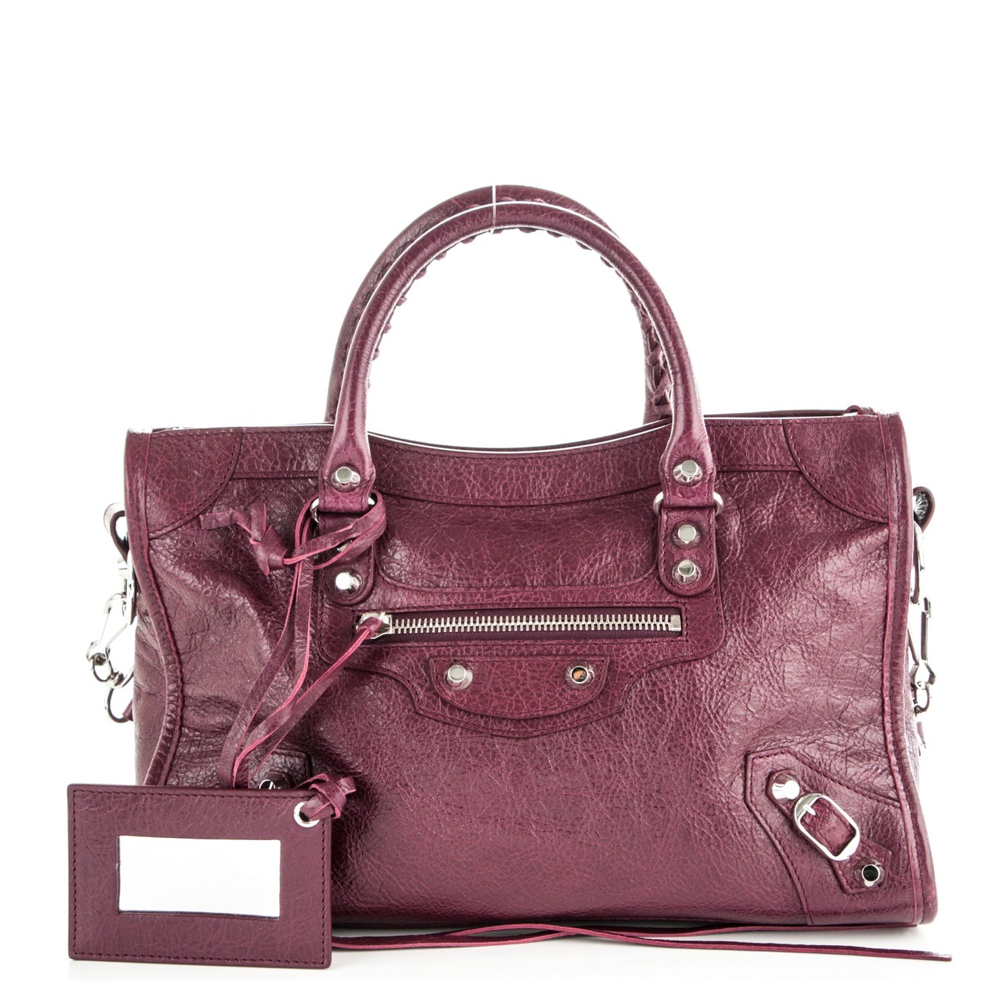 Agneau Classic Silver Hardware S City Violet Prune