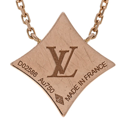 Louis Vuitton 18K Pink Gold Diamond Pink Mother of Pearl Color Blossom BB Star Pendant Necklace 4 of 4