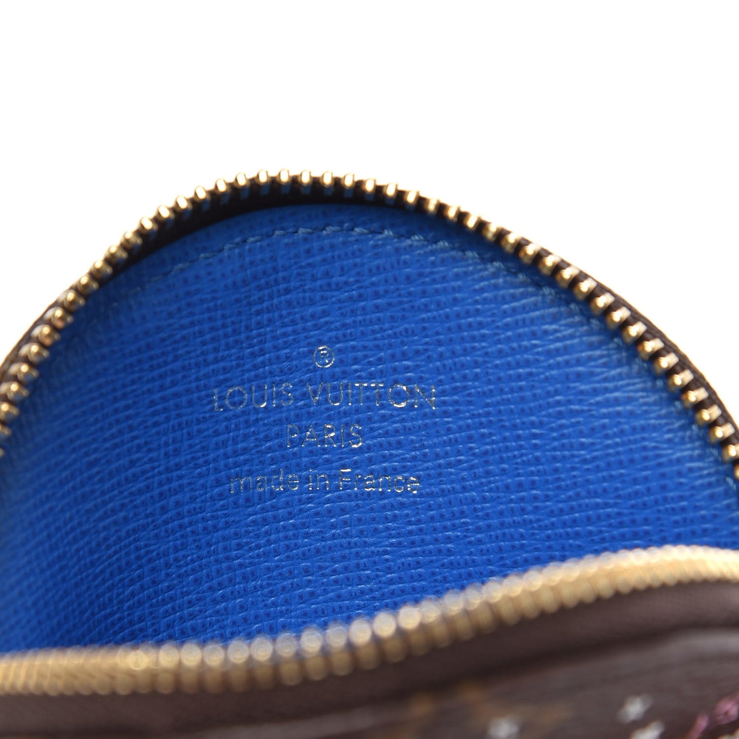 Monogram 2019 Christmas Animation Round Coin Purse Blue