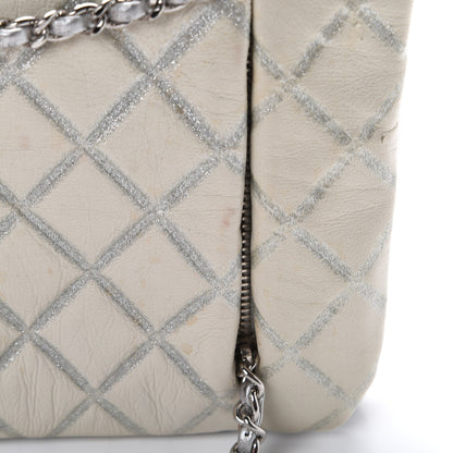 Chanel Lambskin Embossed CC Flap Shoulder Bag White 11 of 13