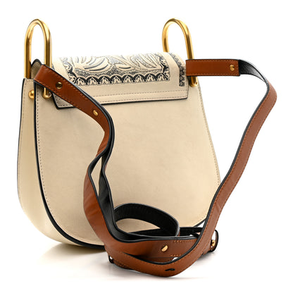 Chloe Calfskin Embossed Small Hudson Shoulder Bag Off White 3 of 13