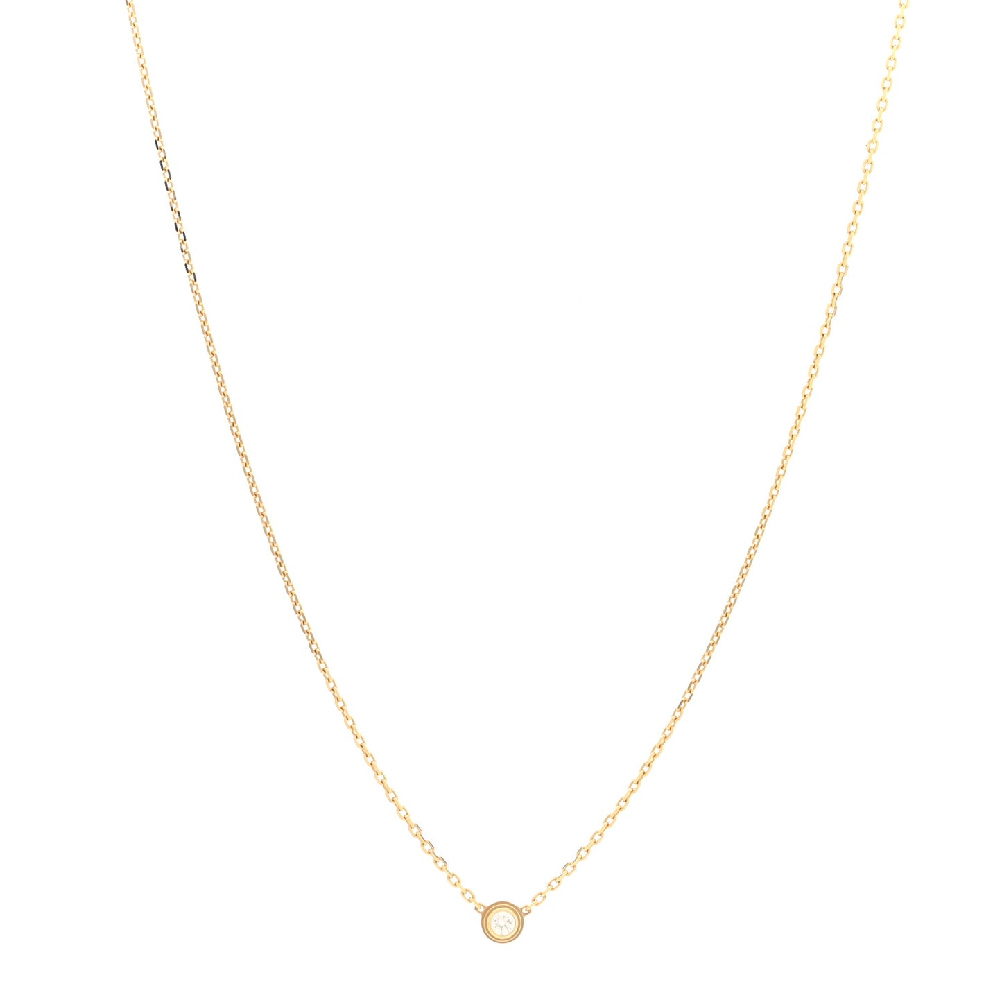 18K Yellow Gold Diamond XS D'Amour Pendant Necklace
