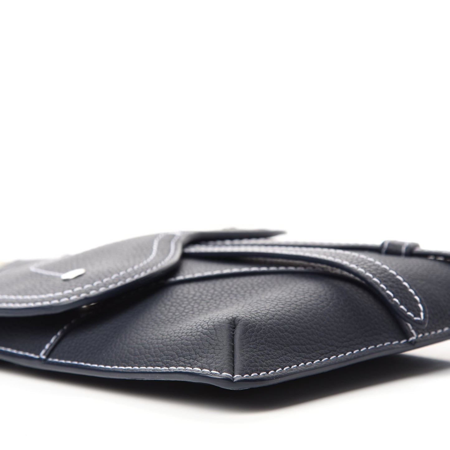 X KAWS Grained Calfskin Saddle Pouch Blue Multicolor