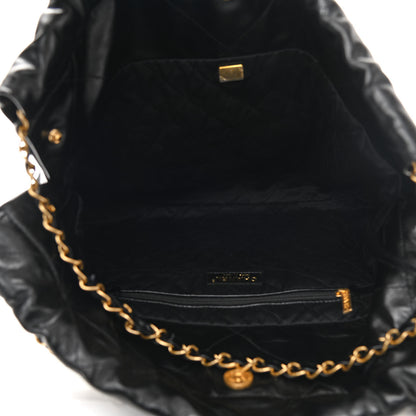 Chanel Shiny Calfskin Quilted Chanel 22 Black 6 of 11
