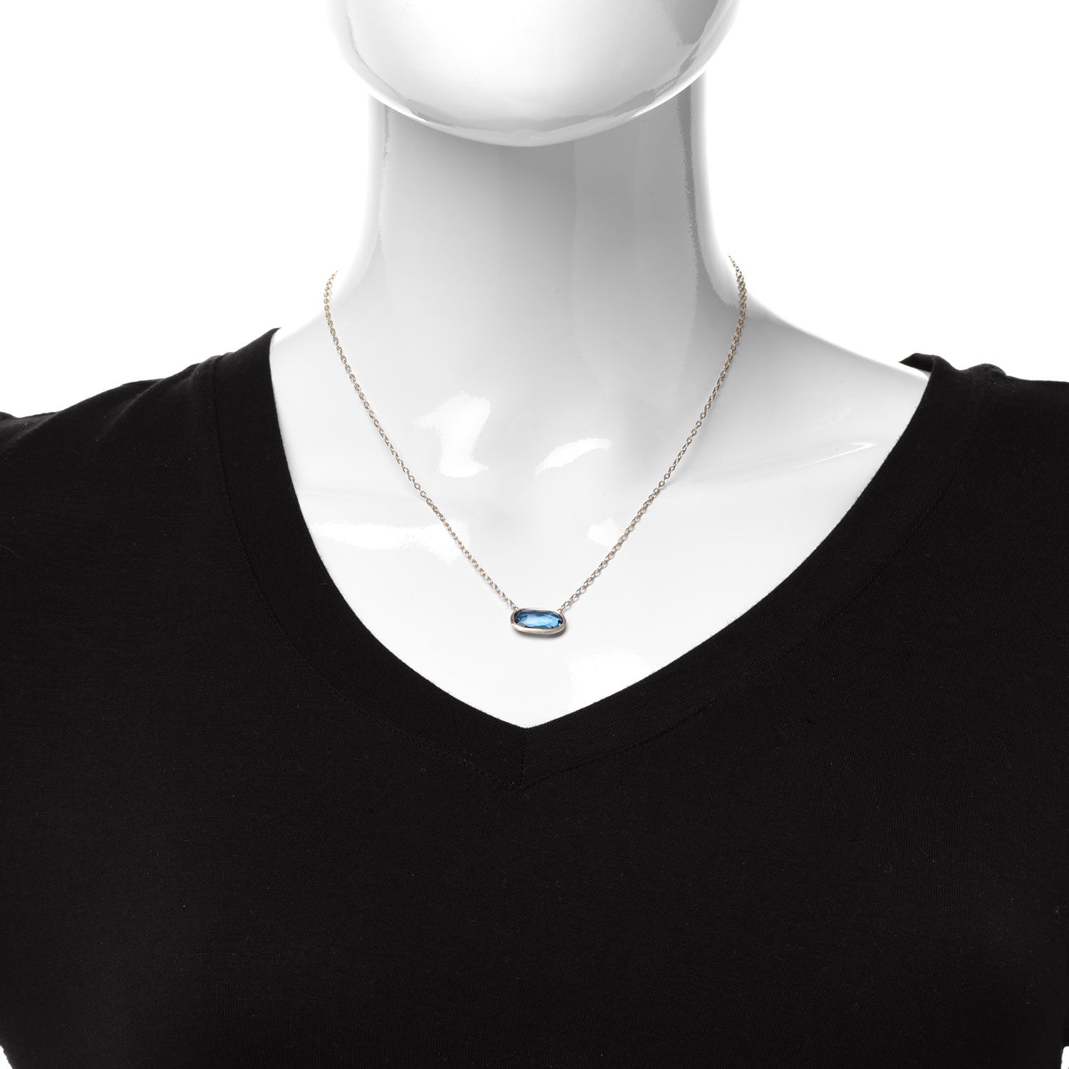 Marco Bicego 18K Yellow Gold London Blue Topaz Delicati Pendant Necklace 2 of 5