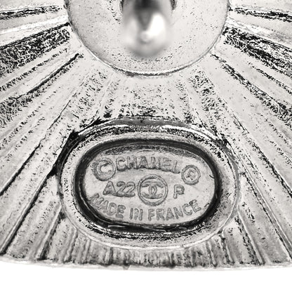 Chanel Crystal Lucky No 5 CC Brooch Set Silver 4 of 4